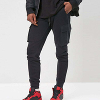 공장 맞춤형 스웨트 팬츠 졸라매는 끈 허리 남성 카고 조깅 바지