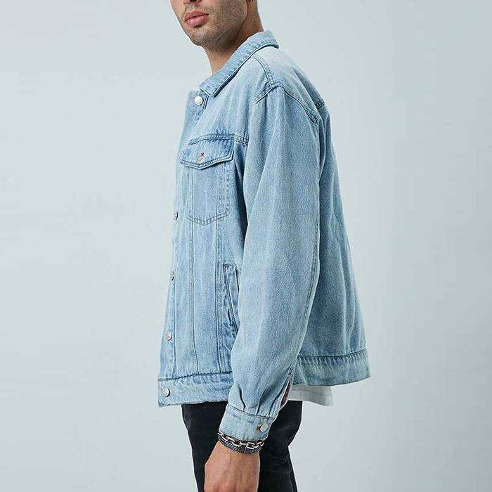 Giacche da uomo Cappotto invernale personalizzato in fabbrica cinese Giacca di jeans da uomo scozzese reversibile