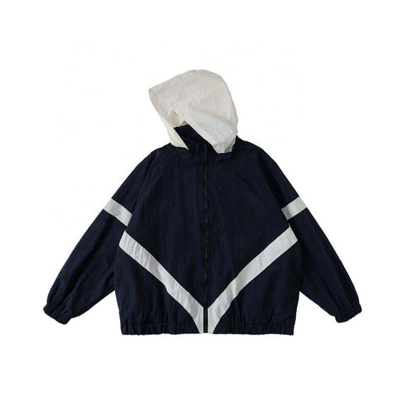 Vodootporna leteća majica s kapuljačom s patentnim zatvaračem prilagođena proizvođaču OEM-a, nova jakna s retro šavovima