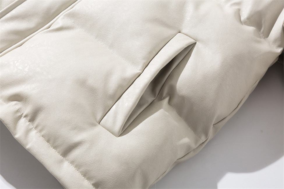 La capa Algod&oacute;n-Rellenada de los hombres de encargo del fabricante del OEM esmeril&oacute; la chaqueta casual del color s&oacute;lido del cuero de la PU