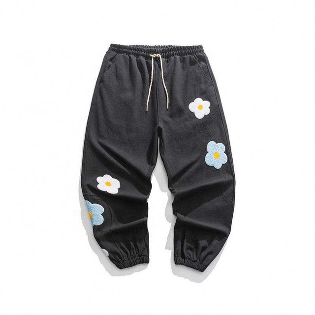 OEM-fabrikant Herenbroeken Broeken Applique Geborduurde losse leggings Straat Casual joggers Aangepaste broekbroeken voor heren