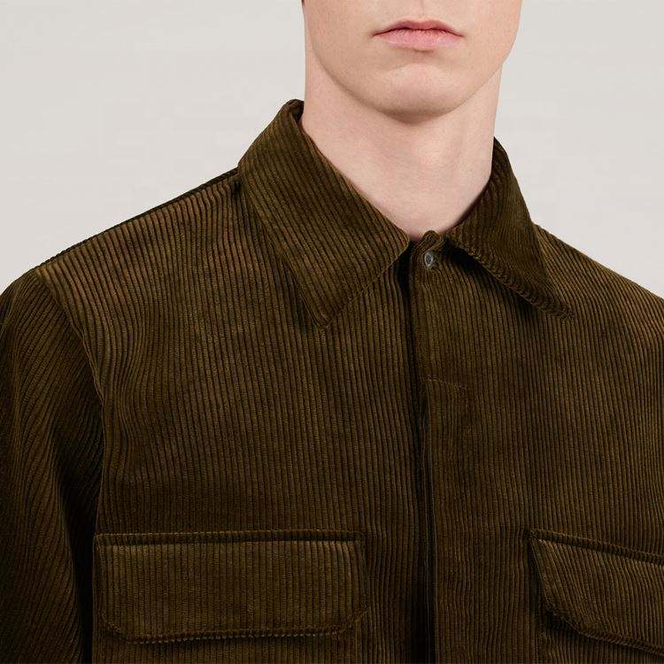 OEM メーカー卸売高品質カジュアル シャツ フル プラス サイズ オーバーシャ​​ツ コーデュロイ ファッション男性シャツ