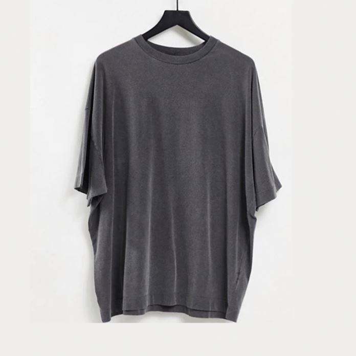 Producent Engros Drop Shoulder Blank T-shirts Kort&aelig;rmede m&aelig;nd Vintage vasket 100% bomuld T-shirt