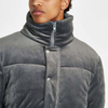 Abbigliamento uomo inverno 2018 Piumino con collo a imbuto in velluto grigio