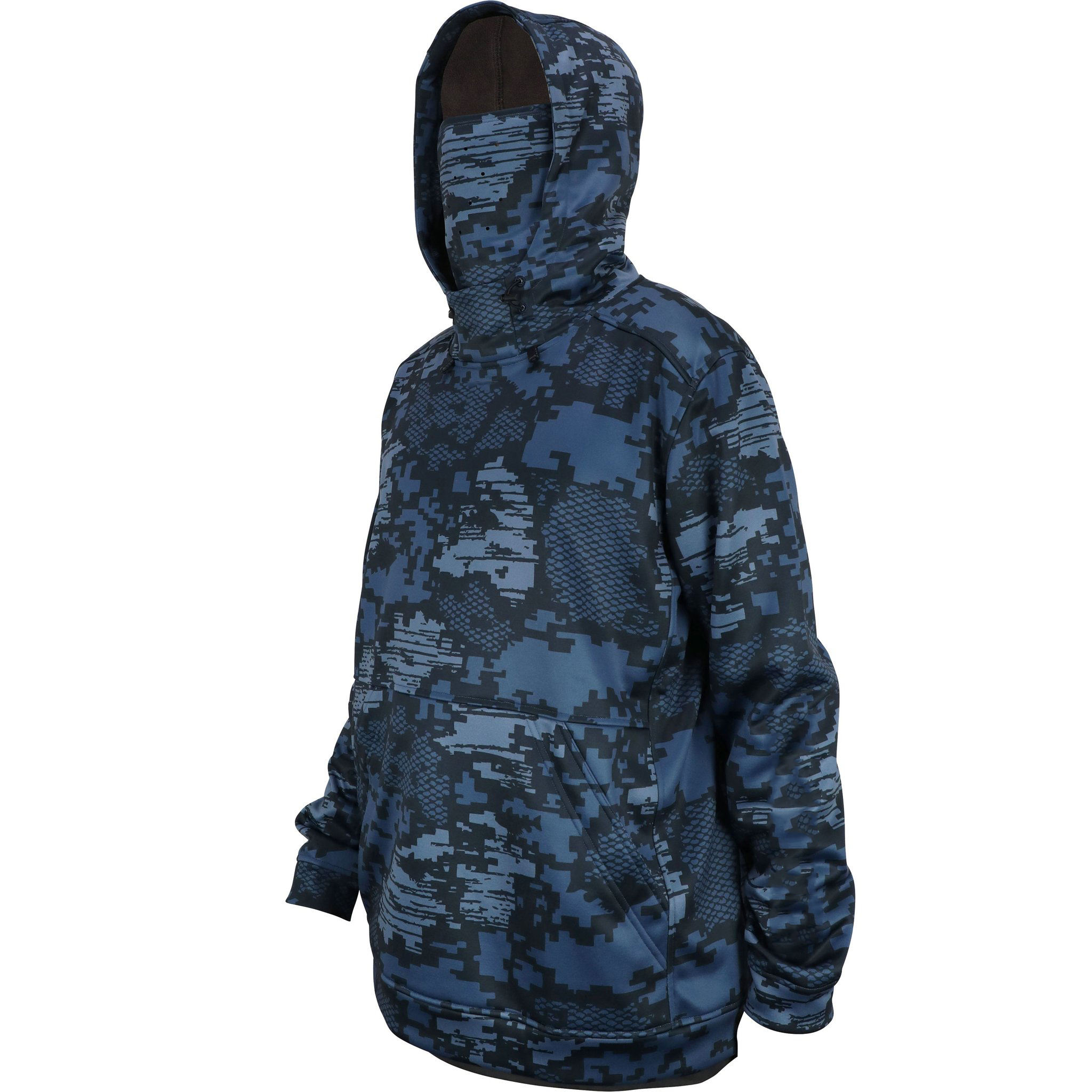 Pengilang OEM Logo Tersuai 100% Poli Bonded Microfleece Penutup Muka Bertopeng Lelaki Taktikal Memancing Hoodie