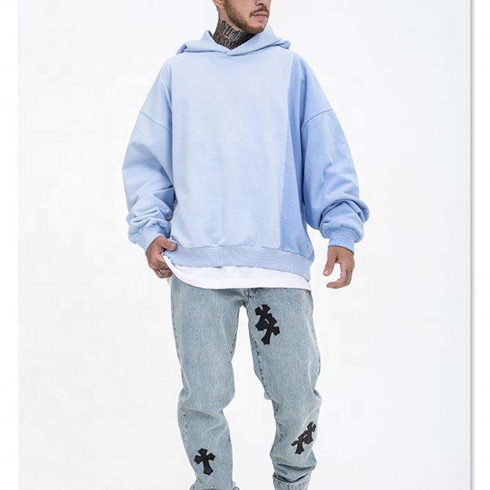 OEM-производитель, индивидуальный логотип, пустые зимние толстовки, пуловеры, цветные блоки, негабаритные мужские толстовки с капюшоном