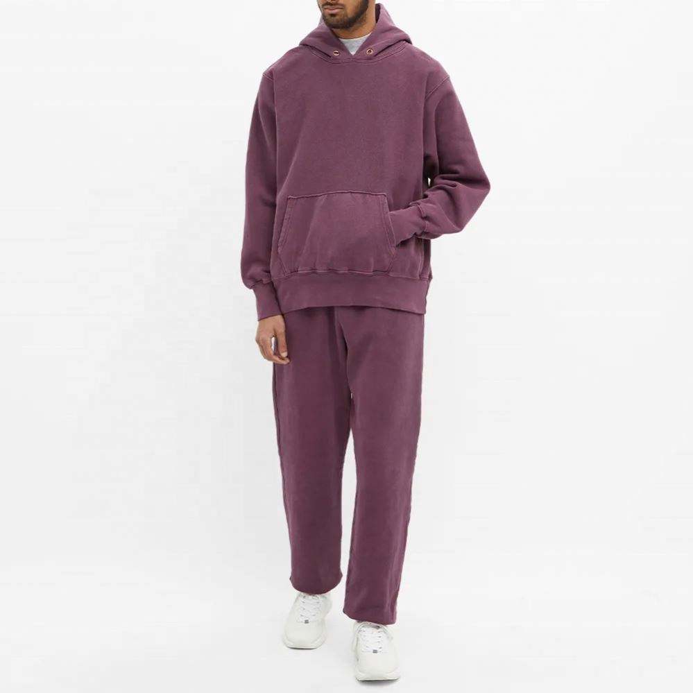 Fabricant OEM sans cordon de serrage, sweat-shirt teint en v&ecirc;tement surdimensionn&eacute;, 100% coton, sweat &agrave; capuche lav&eacute; Vintage