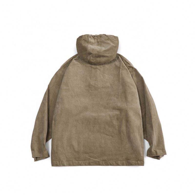 ผู้ผลิต OEM กำหนดเองผู้ชายเสื้อสวมหัวซิปกระเป๋าเสื้อกันหนาวหมวกหลวมผ้าลูกฟูกเสื้อกันหนาวหมวก