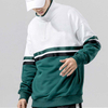 OEM Producent 2022 Standkrave bomuld Halv lynl&aring;s sweatshirts Color Block Fashion Pullover Hip Hop sweatshirts M&aelig;nd