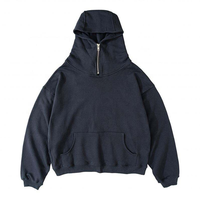 OEM Producent Pullover Herrefrakker H&aelig;ttetr&oslash;jer og sweatshirts Unisex brugerdefineret halv lynl&aring;s Kraftig satinfarvet foret almindeligt broderi