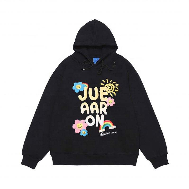 Fabricante OEM mais novo design superdimensionado de alta qualidade Puff impress&atilde;o de espuma 3D com capuz masculino e feminino