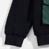 OEM Manufacturer Custom hominum indumenta vellus Cottonus Half Zipper Patchwork Hoodies Pullover Cap Cum Big Cargo Pockets