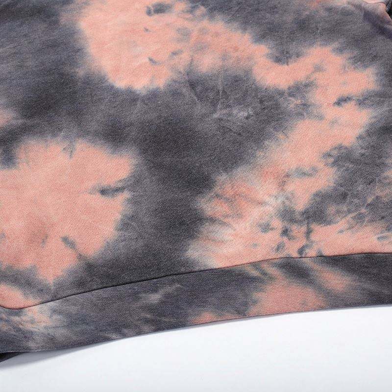 OEM-producent Brugerdefineret broderilogo Modetr&oslash;je M&aelig;nds oversize Casual Street Style Tie-Dye h&aelig;ttetr&oslash;je til m&aelig;nd