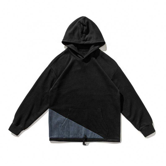 OEM-Hersteller kundenspezifisches Herren-Kapuzenpullover mit Patchwork-Pullover, l&auml;ssiges modisches Oberteil
