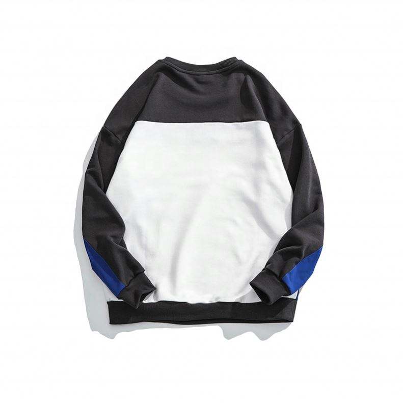 Fabricant OEM bloc de couleur personnalis&eacute; O cou pull manches longues grande taille sweats &agrave; capuche d&eacute;contract&eacute;