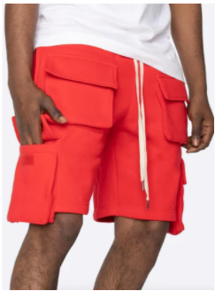 Ανδρικά καλοκαιρινά κοντό Street Wear 3D Pocket Fleece Σορτς Cargo