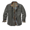 Herren-Hemdjacke aus robustem Wildleder mit Flanellfutter und Druckkn&ouml;pfen