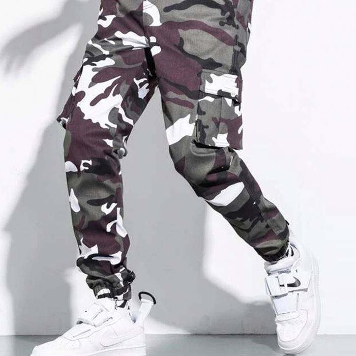 Custom Streetwear Camo Printed Flap Pocket Cargo Pants p&aacute;nsk&eacute;