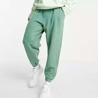 Pantalon de surv&ecirc;tement surdimensionn&eacute; 100% coton lav&eacute; avec cordon de serrage personnalis&eacute;, vente en gros