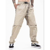 More Mens Cargo Pants Colod Color Buckle Waist Deta