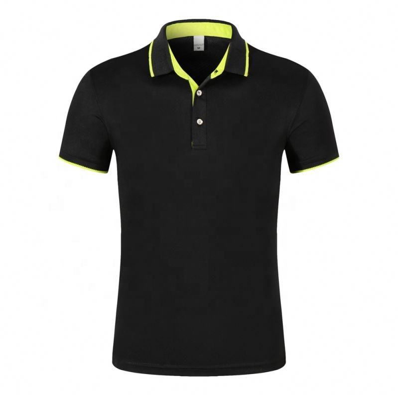7 ວັນຕົວຢ່າງສີຂຽວ Guangzhou Golf Polo Shirt Polyester Spandex