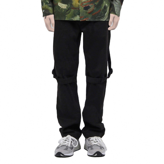 OEM-fabrikant Pocket Cotton Athleisure Custom Straight Leg Strap en Cargo-broek met ritssluiting