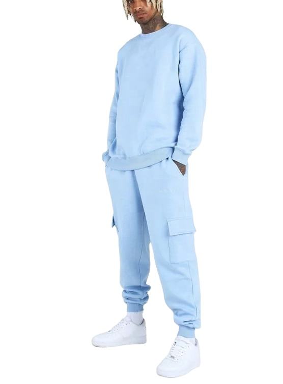 High Fashion 100% Cotton Loose Mens Sweatsuit Tracksuit အမျိုးသား Sweatshirt Jogger Set