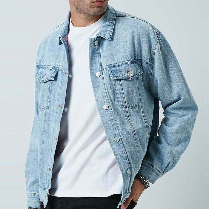Giacche da uomo Cappotto invernale personalizzato in fabbrica cinese Giacca di jeans da uomo scozzese reversibile