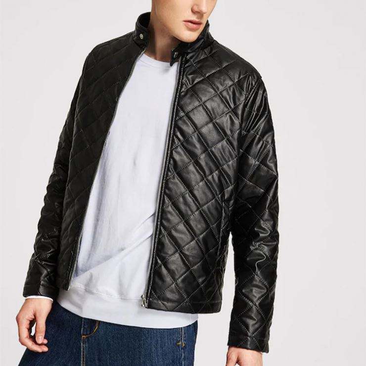 Fermeture &eacute;clair ouverture hommes manteau d'hiver Faux cuir Jaket Michael Jackson vestes