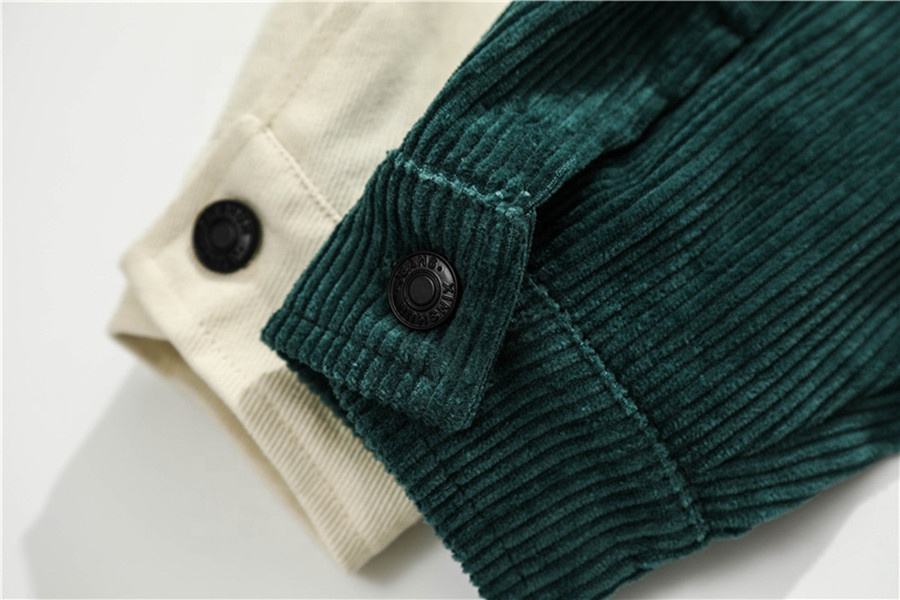 OEM-Hersteller ma&szlig;geschneiderte Herren-Manteljacke mit Farbblockierung, l&auml;ssiger Tasche, lang&auml;rmelig und Revers
