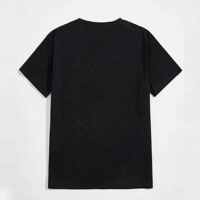 Masseudsalg h&oslash;jkvalitets T-shirt Kontrastpanel Kort&aelig;rmede Blanke T-shirts med rund hals til m&aelig;nd