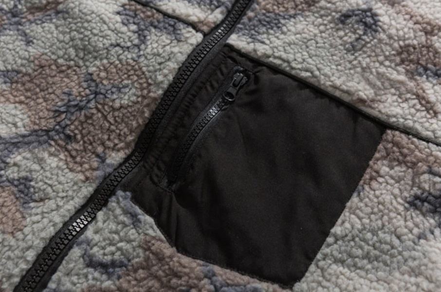 Giacca in pile polare mimetica alla moda imbottita in cotone personalizzata dal produttore Oem