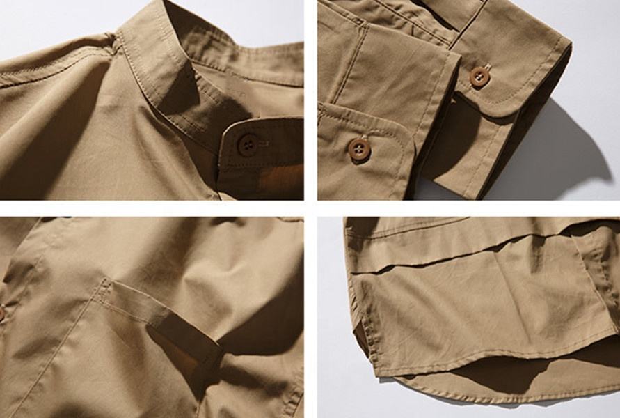 OEM Manufacturer Service F&eacute;rfi ingek Alkalmi Retro Fashion Laza egysz&iacute;nű ingek F&eacute;rfi Ingek 100% pamut