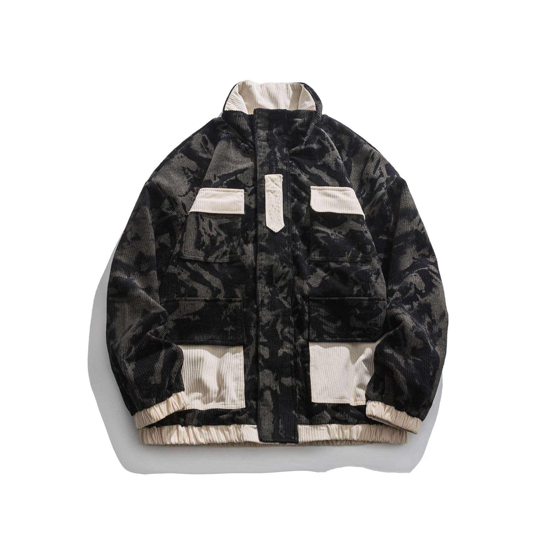 Fabricant Oem personnalis&eacute; en velours c&ocirc;tel&eacute;, coutures, col montant, v&ecirc;tements amples pour hommes, mode pour veste de haute qualit&eacute;, offre sp&eacute;ciale