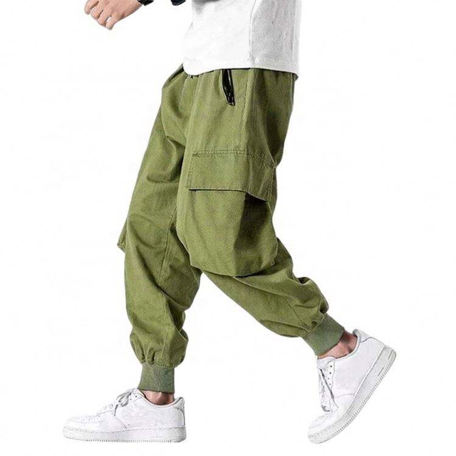OEM-produsent Tilpasset Skinny Cargo Lommer for Herre Joggers Bomull Flap Side Glidel&aring;s Lomme Cargo Custom Pants