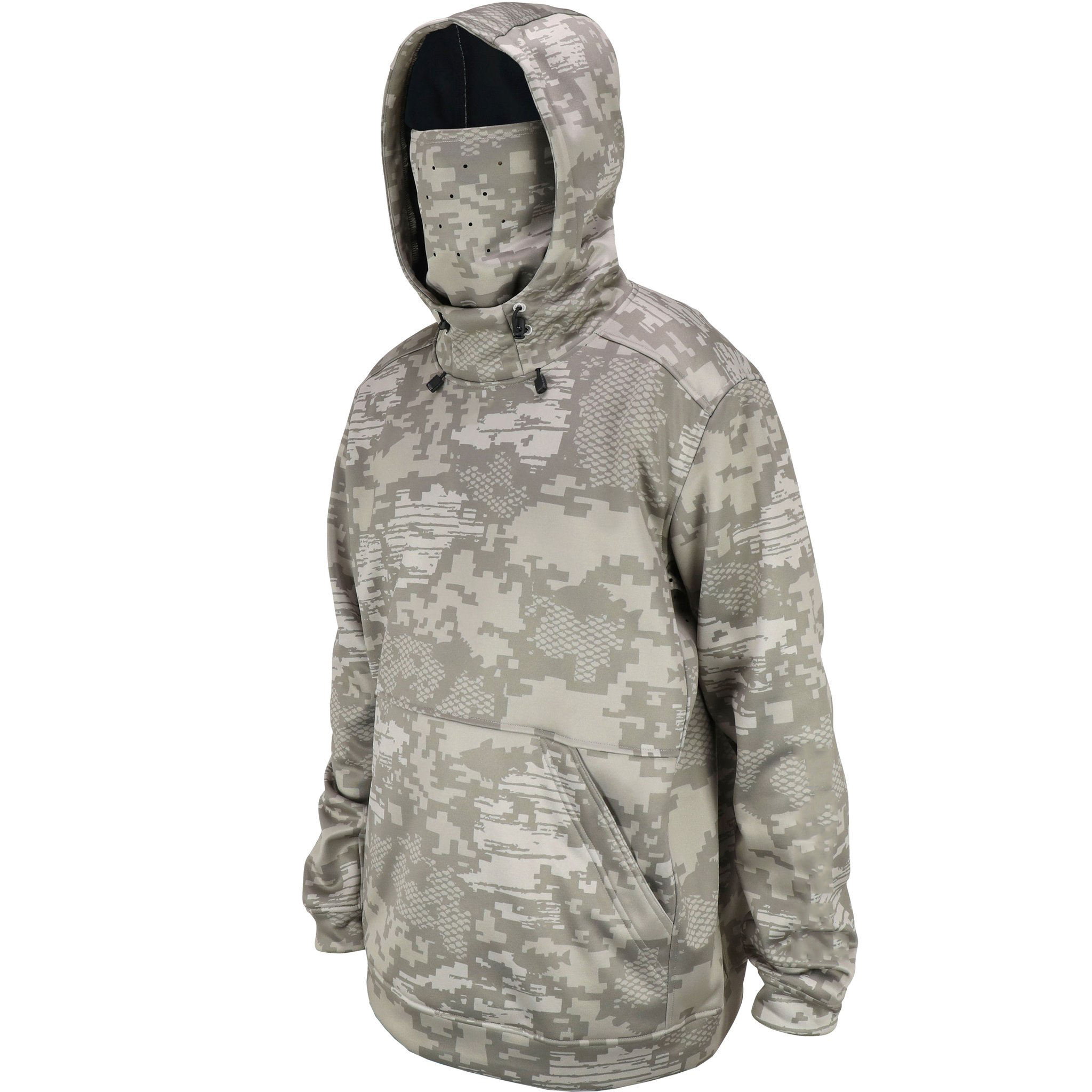 Pengilang OEM Logo Tersuai 100% Poli Bonded Microfleece Penutup Muka Bertopeng Lelaki Taktikal Memancing Hoodie