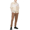Fabricante OEM, blusa de verano personalizada, moda Beige, manga corta, cuello cuadrado, camisa de algod&oacute;n de ganchillo ahuecada para hombres