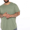 Manufacturers Tutus T-Shirt Sleeve Crew Collum Viri circa Curvam Hem T-shirt