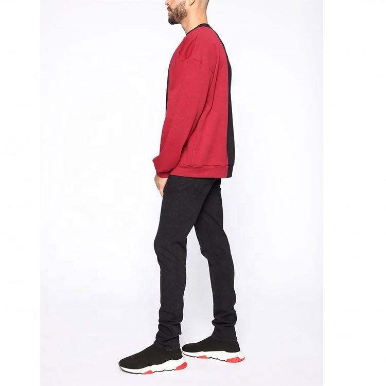 OEM v&yacute;robce Custom Cute Streetwear Crewneck Oversized Splicing Color Block mikiny