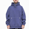 Fabricante OEM personalizado Vintage Wash Cotton Zip Hood Oversized Plain Hoodie com costura contrastante para homens
