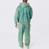 Fabricant OEM personnalis&eacute; de haute qualit&eacute;, surdimensionn&eacute;, uni, lourd, &eacute;pais, vert, Vintage, lav&eacute;, pull &agrave; capuche