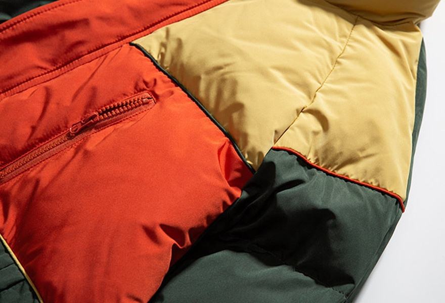 OEM-producent Brugerdefineret m&aelig;nds dunstativ krave Collared Farve Patchwork L&oslash;s bomuldsjakke