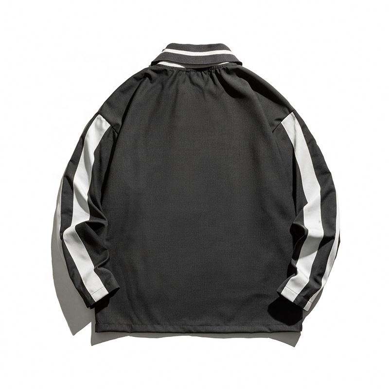 Jualan Panas Pengilang OEM Baju Sweatshirt Kasual Longgar Popular Kanggaru Poket Lapel Pullover Untuk Lelaki