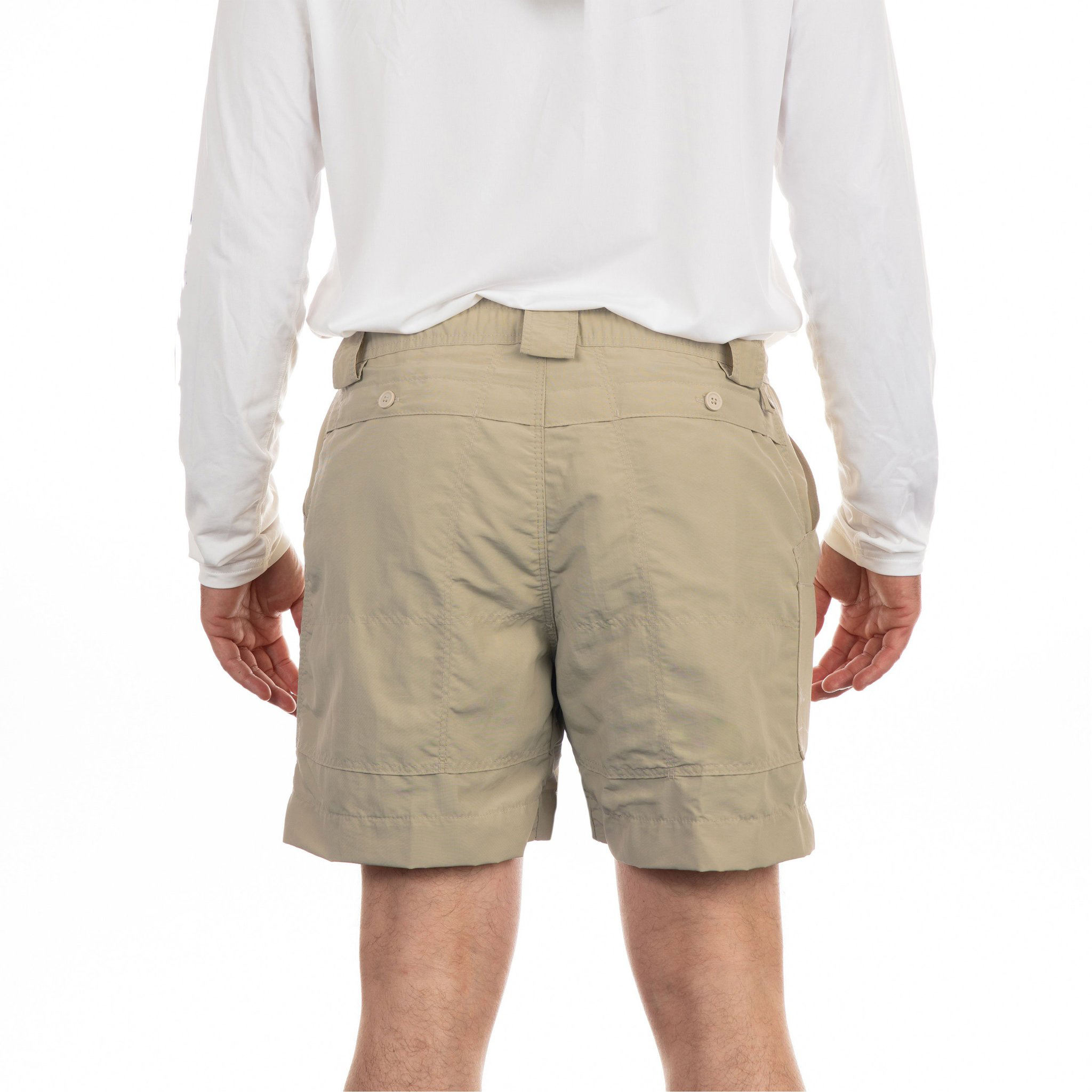 Fabricante OEM, logotipo personalizado, cintura el&aacute;stica oculta, pantalones cortos de pesca de secado r&aacute;pido para hombres, informales
