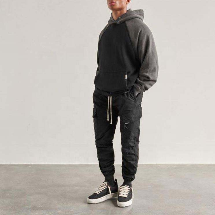 OEM メーカー冬厚い 450Gsm ファッションフリース男性メンズブランクパーカー男性のストリートウェアパーカー