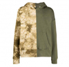 Fabricante OEM, sudadera con capucha de gran tama&ntilde;o para hombre personalizada con hombros ca&iacute;dos, sin cordones, con bloques de color, estampado Tie Dye, sudaderas con capucha de dos tonos