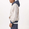 Fabricante OEM, abrigos personalizados para hombre, gran oferta, sudaderas de manga larga, sudaderas con capucha de retazos de gran tama&ntilde;o en blanco a la moda para