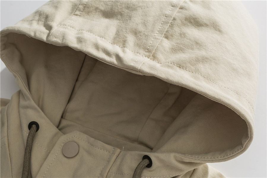Veste de manteau d&eacute;contract&eacute;e &agrave; capuche pour hommes, fabricant OEM personnalis&eacute;, grande poche ext&eacute;rieure