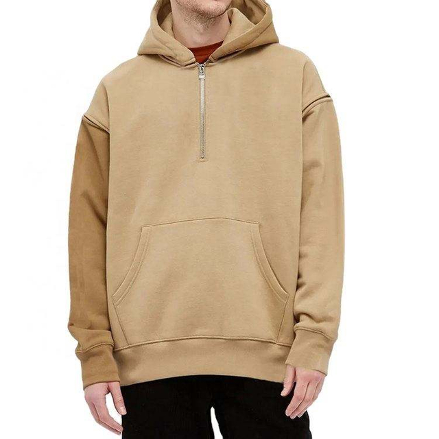 Pullover con cappuccio con cerniera e maniche staccabili oversize pesanti personalizzate del produttore OEM