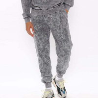 กางเกงขายาว Jogger ผ้าฝ้าย 100% มัดย้อมสำหรับผู้ชายแบบกำหนดเอง